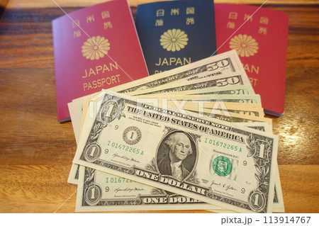日本国旅券とドル 日本国パスポートとドル 日本国旅券とドル 日本国パスポートとドル 113914767
