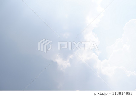 blue sky with cloud. natural background with copy space. 113914983