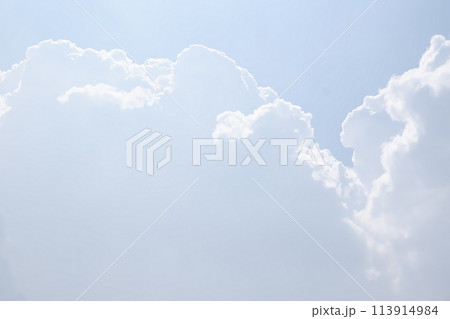 blue sky with cloud. natural background with copy space. blue sky with cloud. natural background with copy space. 113914984