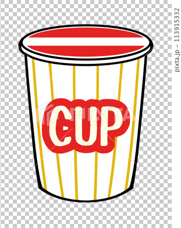 シンプルなカップ麵のイラスト素材 シンプルなカップ麵のイラスト素材 113915332
