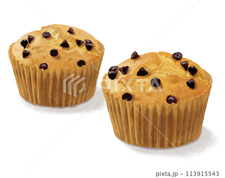 カップケーキ（チョコチップ付き）2個 113915543