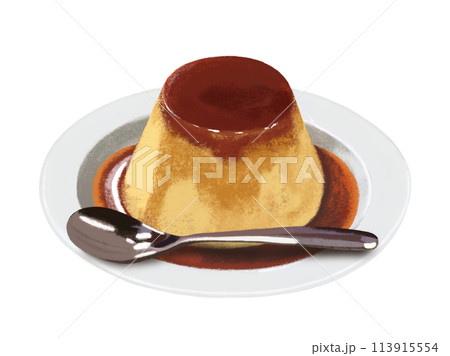 プリン（スプーン付き） 113915554