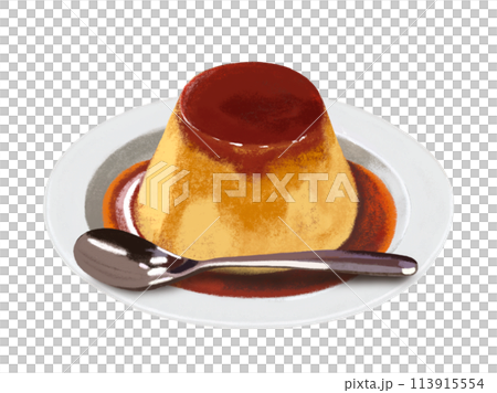 プリン（スプーン付き） 113915554