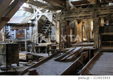 Rusted machinery in Ghost town of Bodie California 113915933