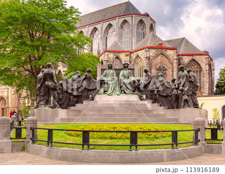 Van Eyck Monument at St Bavo Cathedral, Ghent, Belgium 113916189