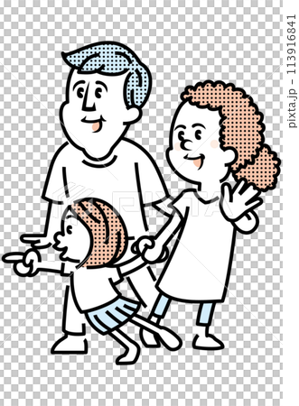 幸福的家庭插畫 幸福的家庭插畫 113916841