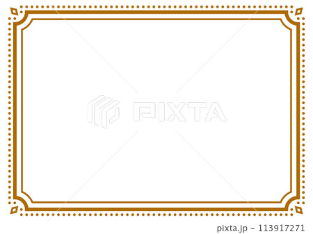 インド風の飾りフレーム。ベクターデータ。のイラスト素材