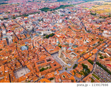 Aerial view of Leon cityscape 113917698