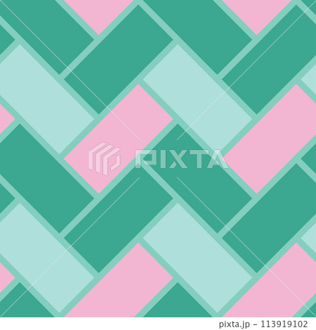 Geometric simple vibrant seamless pattern minimalist colorful tile wallpaper background vector flat design backdrop retro 113919102