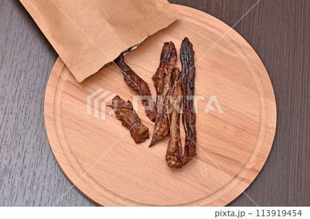 Natural treats for pets. dried meat products to feed and motivate dogs Natural treats for pets. dried meat products to feed and motivate dogs 113919454