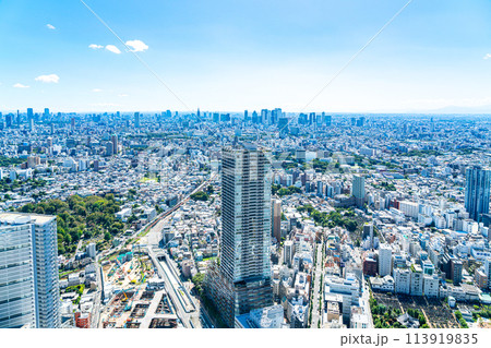 【東京都】サンシャイン60ビルの展望台から見た都市風景 【東京都】サンシャイン60ビルの展望台から見た都市風景 113919835