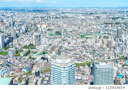 【東京都】サンシャイン60ビルの展望台から見た都市風景 【東京都】サンシャイン60ビルの展望台から見た都市風景 113919854