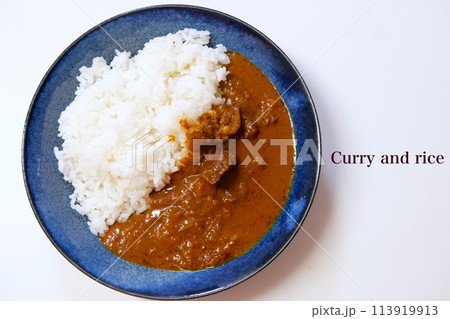 カレーライスと青い皿 カレーライスと青い皿 113919913