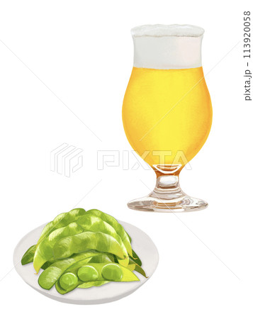 ビールと枝豆（ビアグラス小） 113920058
