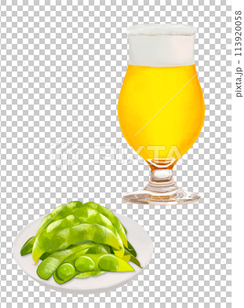 ビールと枝豆（ビアグラス小） 113920058