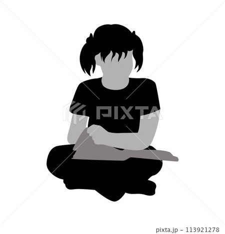 Little girl reading books silhouette, silhouettes of kid with a book, people standing, sitting and lying reading book Little girl reading books silhouette, silhouettes of kid with a book, people standing, sitting and lying reading book 113921278
