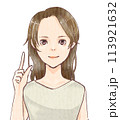 ポイントを話す女性 113921632