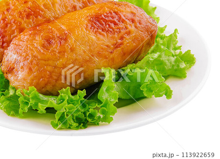 two raw pork meat rolled with spices two raw pork meat rolled with spices 113922659