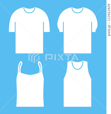 白いTシャツイラストセット2 白いTシャツイラストセット2 113922829