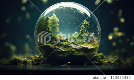 Earth. Nature. Earth in a ball. Nature in a ball. generative ai 113923450