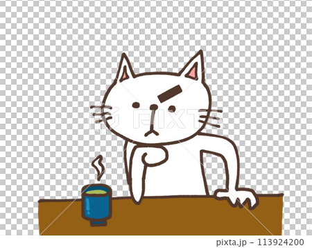 興味深々な白猫 113924200