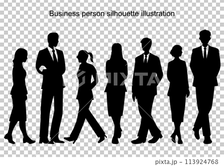 Business people silhouette set 113924768