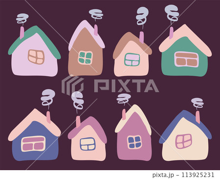Big Vector Set, collection of Amsterdam, Holland houses, Crooked building Isolated Set. Cartoon or Flat Illustration, Childish Drawing for Book, Card, Poster, Logo Design Graphic, Architecture Element Big Vector Set, collection of Amsterdam, Holland houses, Crooked building Isolated Set. Cartoon or Flat Illustration, Childish Drawing for Book, Card, Poster, Logo Design Graphic, Architecture Element 113925231