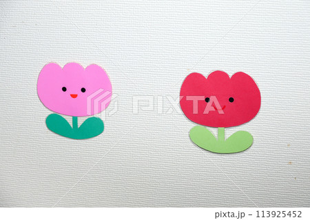 飾り、幼稚園、手造り、手作り、ハンドメイド、保育士、保育、幼児、かわいい、花、保育園、イラスト 113925452