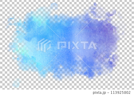 水彩顏料的抽象紋理，藍色 113925802