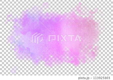 水彩顏料的抽象紋理，粉紅色 113925803