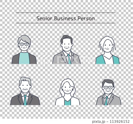 穿西裝的高級男女商業插畫素材集 113926152