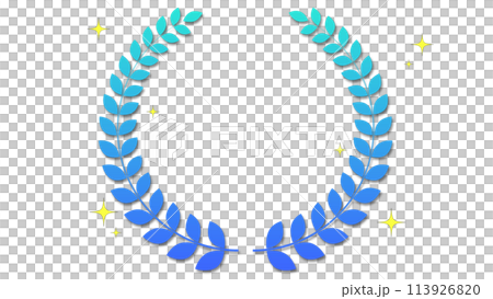 透明背景的月桂樹和閃光的插圖 113926820