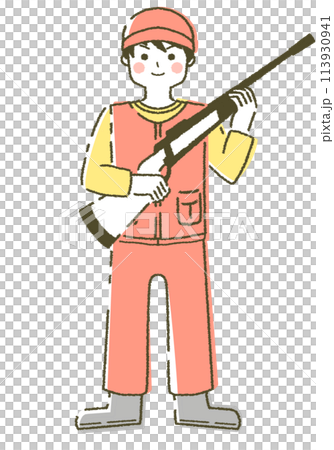 若い男性猟師 若いハンター 113930941