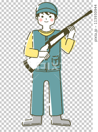 若い男性猟師 若いハンター 113930944