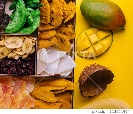 Organic Healthy Assorted Dried Fruit Mix 113931494