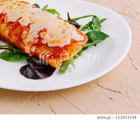 Vegetarian quesadilla with vegetables and cheese Vegetarian quesadilla with vegetables and cheese 113931544