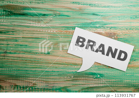 Brand text on the paper 113931767