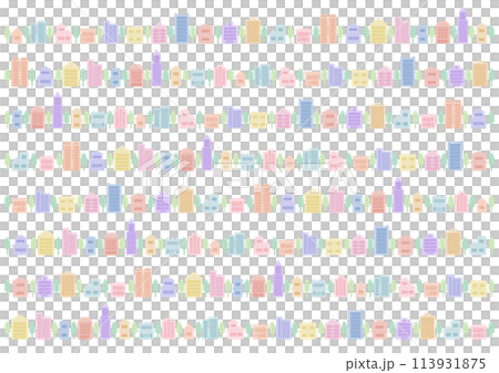 Colorful cityscape pattern background illustration 113931875