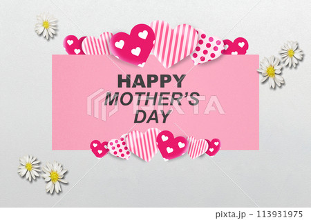 Greeting card with Happy Mother's Day text 113931975
