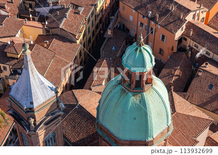 Church of Saints Bartholomew and Cajetan in Bologna, seen from above Church of Saints Bartholomew and Cajetan in Bologna, seen from above 113932699