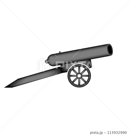 Old cannon icon. Old cannon icon. 113932990