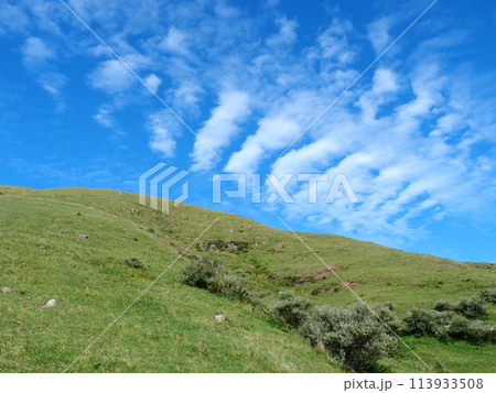 きれいな青空と雲 知夫里島 隠岐 風景 113933508
