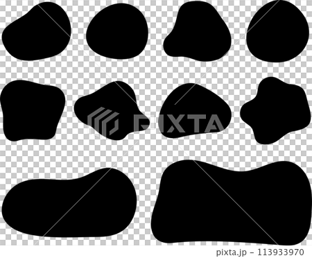 ゆるいシェイプ 抽象的 素材セット ゆるいシェイプ 抽象的 素材セット 113933970