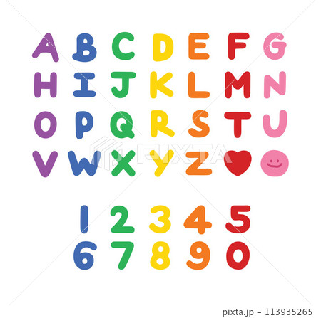 Illustration of rainbow a to z alphabet letters and numbers for font, typography, logo design, icon, picnic, spring, summer, text, education book, initials, name design, print, card, pride month Illustration of rainbow a to z alphabet letters and numbers for font, typography, logo design, icon, picnic, spring, summer, text, education book, initials, name design, print, card, pride month 113935265