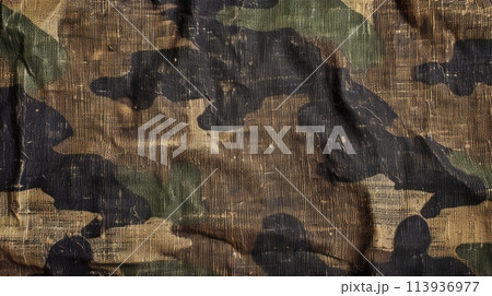 Army Camouflage fabric texture background 113936977