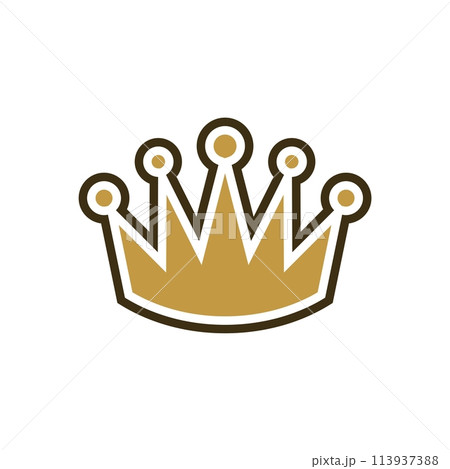 Simple Crown Logo Template Illustration Design. Vector EPS 10. 113937388