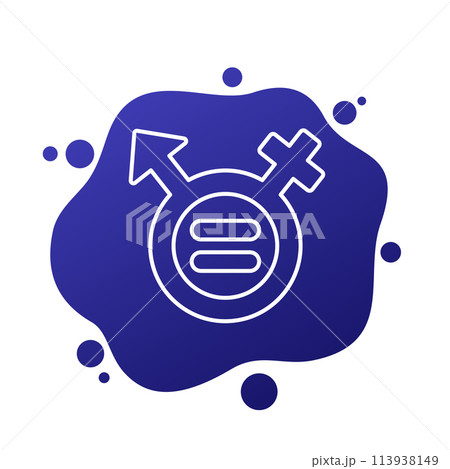 gender equity icon, line vector design gender equity icon, line vector design 113938149