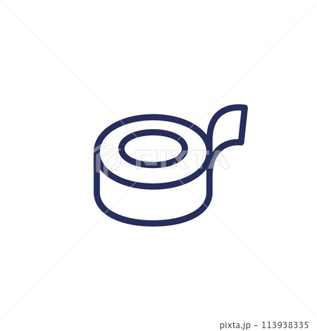 duct tape line icon on white duct tape line icon on white 113938335