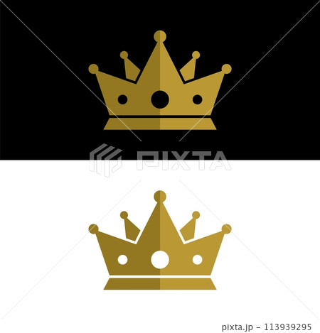 Gold King Crown Logo Template Illustration Design. Vector EPS 10. 113939295