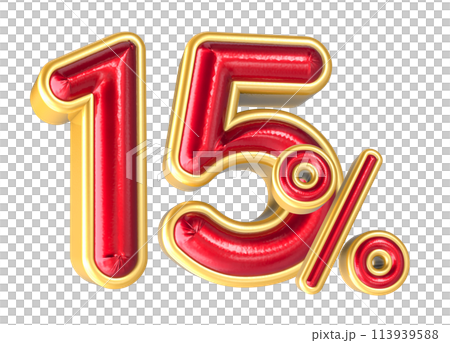 Percent Number 3D Render Percent Number 3D Render 113939588